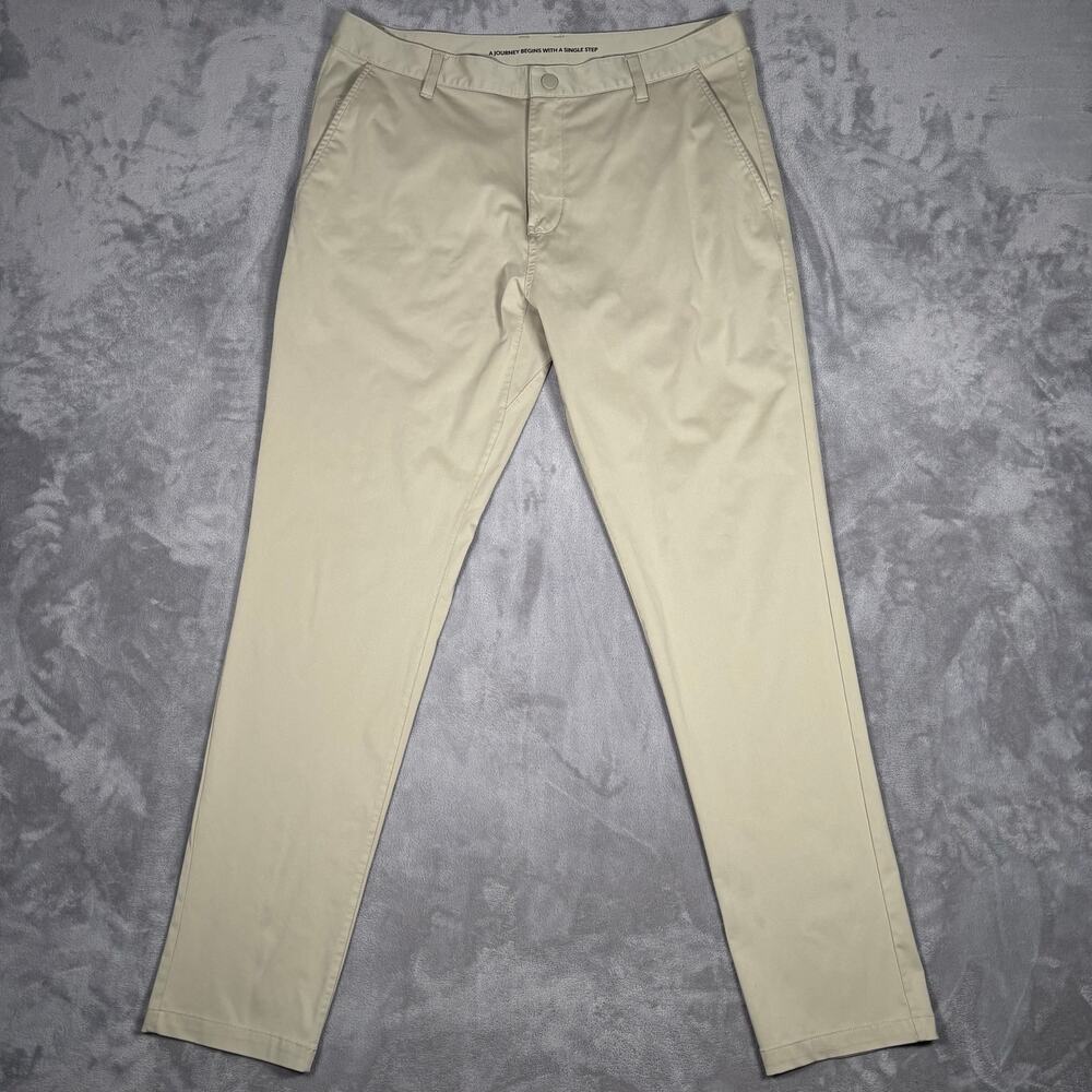 Rhone Commuter Slim Performance Pants Men’s Size 36x32 Khaki Stretch Chino